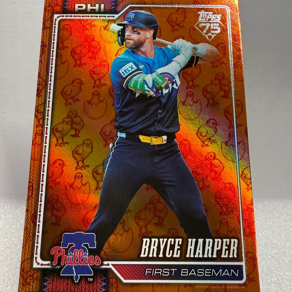 Bryce Harper 2026 Topps Series 1 Easter Holiday Chicks Foil SP Phillies - Picture 5 of 8